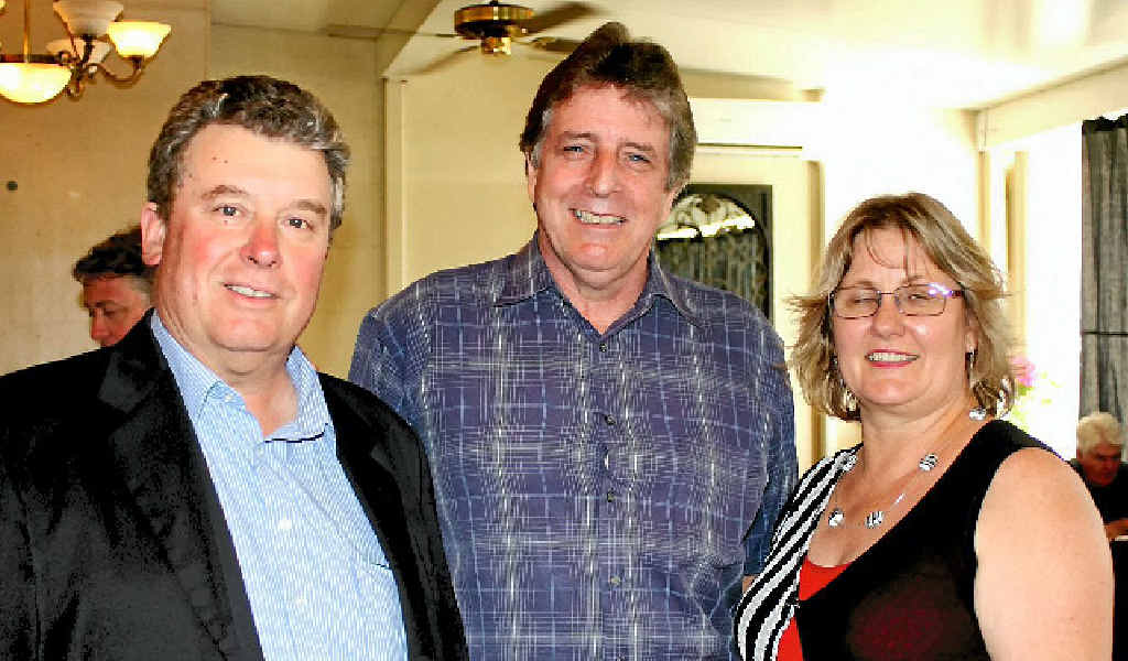 BE ALERT: Gympie Rural QDO state chairman Brian Tessman (left), speaker Lex Peterson and Kenilworth dairyfarmer and QDO state councillor Elke Watson. BE ALERT: Gympie Rural QDO state chairman Brian Tessman (left), speaker Lex Peterson and Kenilworth dairyfarmer and QDO state councillor Elke Watson.