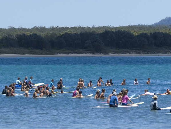 REMEMBERED: The Paddle Out for Paul Bartlett provided a fitting farewell for friends and family. REMEMBERED: The Paddle Out for Paul Bartlett provided a fitting farewell for friends and family.