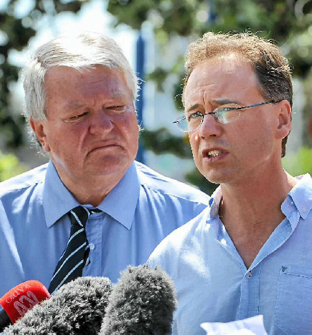 Flynn MP Ken O’Dowd with Federal Environment Minister Greg Hunt. Flynn MP Ken O’Dowd with Federal Environment Minister Greg Hunt.