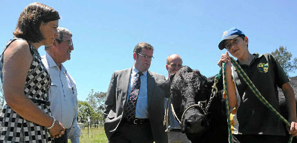 OFFICIAL RECOGNITION: Deb Frecklington MP, Greg Hose, Agriculture Minister John McVeigh, Troy Harris and Khan Donald check out Toogoolawah State High’s agriculture facilities. OFFICIAL RECOGNITION: Deb Frecklington MP, Greg Hose, Agriculture Minister John McVeigh, Troy Harris and Khan Donald check out Toogoolawah State High’s agriculture facilities.