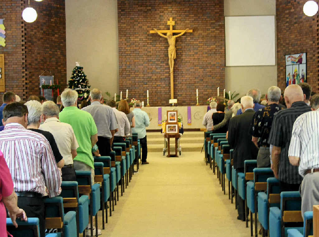 COMMUNITY MOURNS: A large crowd gathered at the funeral of Gordon Roser at the Peace Lutheran Church in Gatton on Monday. COMMUNITY MOURNS: A large crowd gathered at the funeral of Gordon Roser at the Peace Lutheran Church in Gatton on Monday.