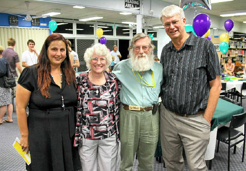 THANKS MR FIFOOT: Retiring Lockyer District High School teacher Bob Fifoot was shocked with a special surprise going-away party on Friday night. Bob is Pictured with school staff member Chantal Revell, his wife Annette and former student Murray Wright. THANKS MR FIFOOT: Retiring Lockyer District High School teacher Bob Fifoot was shocked with a special surprise going-away party on Friday night. Bob is Pictured with school staff member Chantal Revell, his wife Annette and former student Murray Wright.
