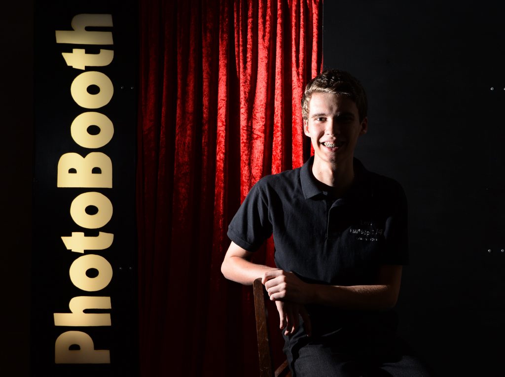 Levi Kajewski is possibly Rockhampton's youngest entrepreneur having built and now run's his own mobile photo booth business. Photo: Chris Ison / The Morning Bulletin Levi Kajewski is possibly Rockhampton's youngest entrepreneur having built and now run's his own mobile photo booth business. Photo: Chris Ison / The Morning Bulletin