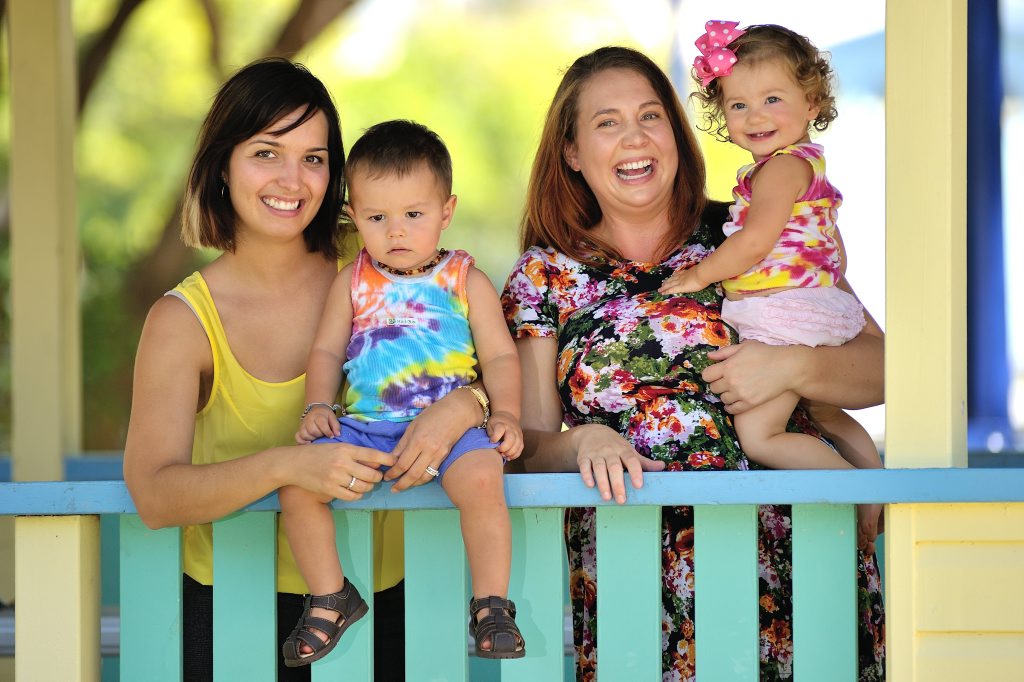 Jolene Butler, owner of Hippie Baby, with son Hugo and Sarah Morton, owner of Bow Peeps Treats with daughter Valentina. Photo Mike Richards / The Observer Jolene Butler, owner of Hippie Baby, with son Hugo and Sarah Morton, owner of Bow Peeps Treats with daughter Valentina. Photo Mike Richards / The Observer