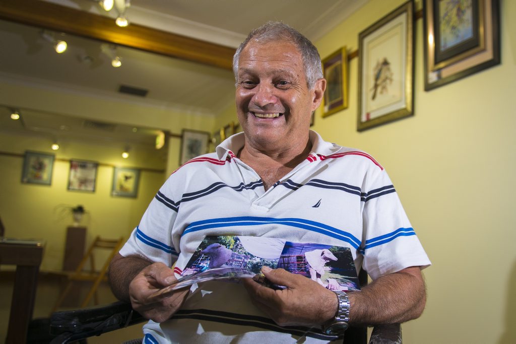 Local artist John Jasperson, pictured with his works at the Tondoon Botanic Gardens visitor centre gallery, Gladstone. Photo Luka Kauzlaric / The Observer Local artist John Jasperson, pictured with his works at the Tondoon Botanic Gardens visitor centre gallery, Gladstone. Photo Luka Kauzlaric / The Observer