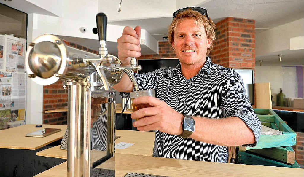 LAGER THAN LIFE: Taps @ Mooloolaba owner Steven Barber toasts the success of his new concept. LAGER THAN LIFE: Taps @ Mooloolaba owner Steven Barber toasts the success of his new concept.