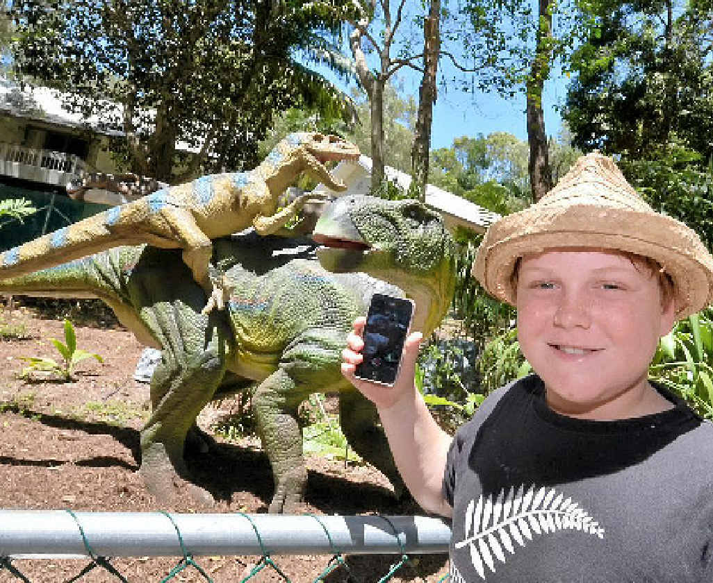 HAPPY SNAPPER: D’Artagnan Smith, 10, has some dinosaur action to show his mates. HAPPY SNAPPER: D’Artagnan Smith, 10, has some dinosaur action to show his mates.