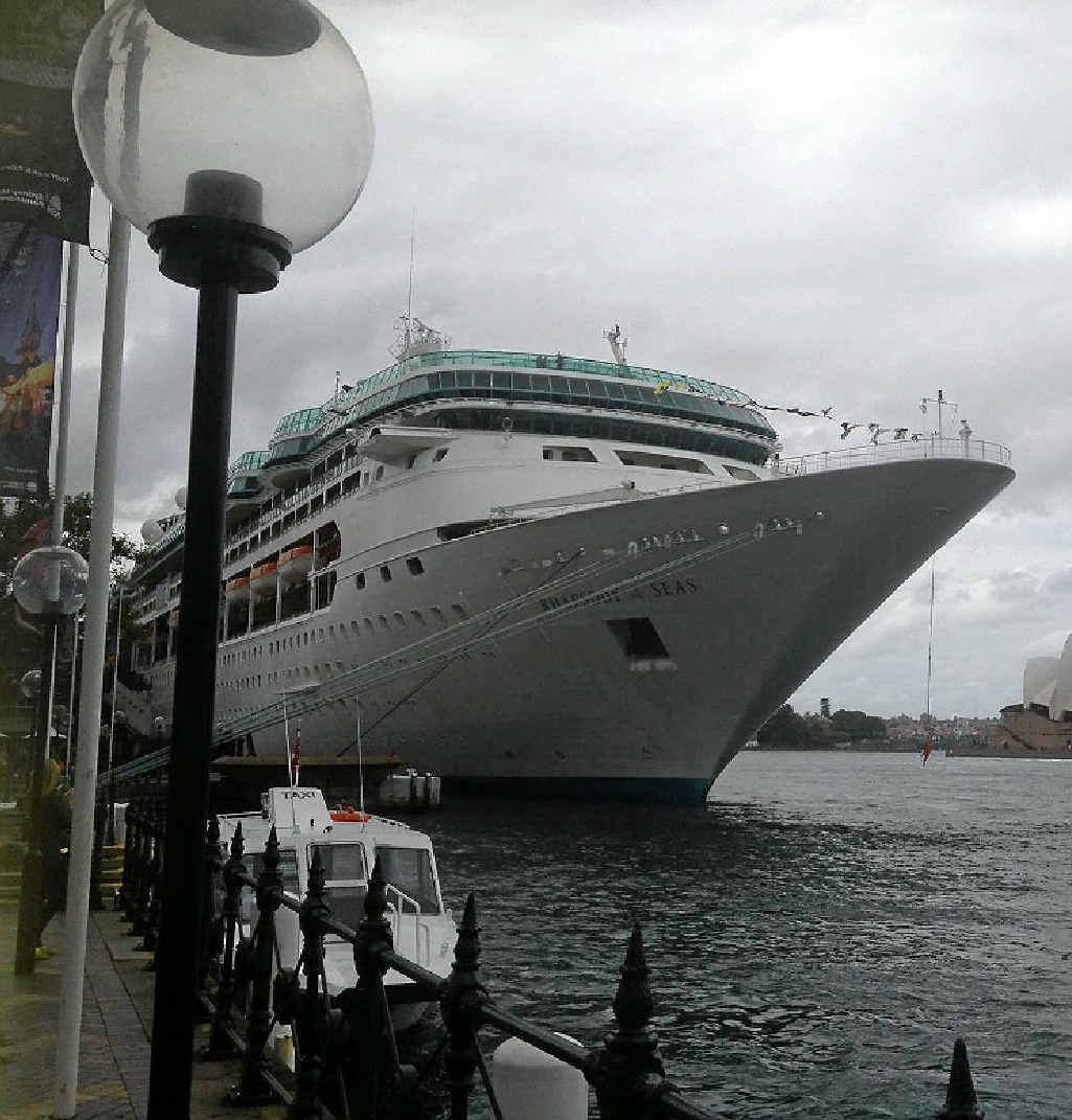 Rhapsody of the Seas waiting to leave Sydney. Rhapsody of the Seas waiting to leave Sydney.