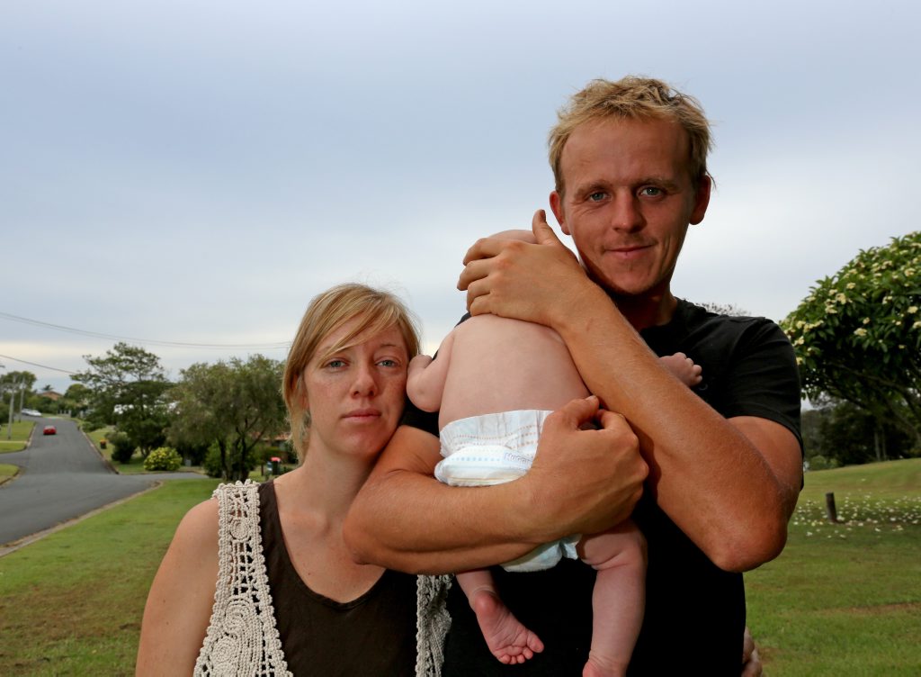 Couple Amanda King and Fabrice Evvard with their two month old son Julian Evvard may be forced to return to france. Couple Amanda King and Fabrice Evvard with their two month old son Julian Evvard may be forced to return to france.