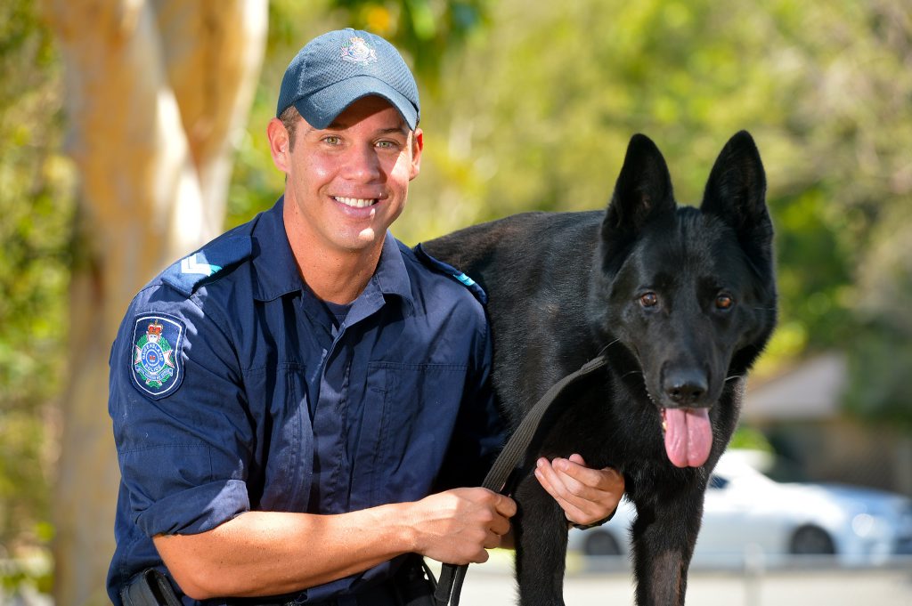Police dog Odin will be retiring after 5 years of service. Senior Constable Dan Hayward will be looking after Odin in his retirement. Police dog Odin will be retiring after 5 years of service. Senior Constable Dan Hayward will be looking after Odin in his retirement.