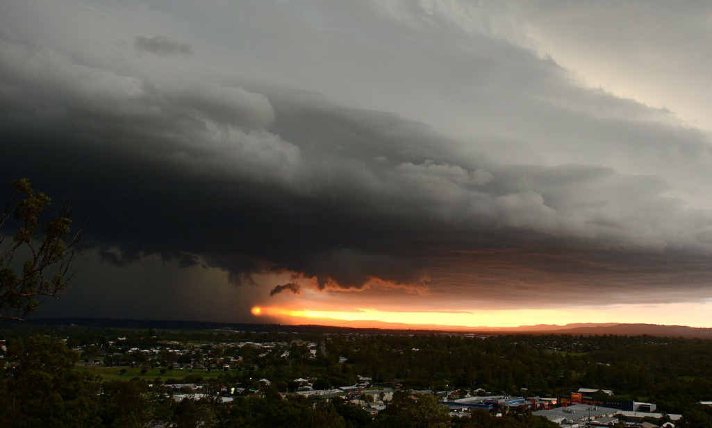 HERE IT COMES: The storm coming from the south-west on Saturday evening. HERE IT COMES: The storm coming from the south-west on Saturday evening.