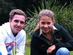Bailey 'Bazz' Lancaster with Bindi Irwin. Bailey 'Bazz' Lancaster with Bindi Irwin.