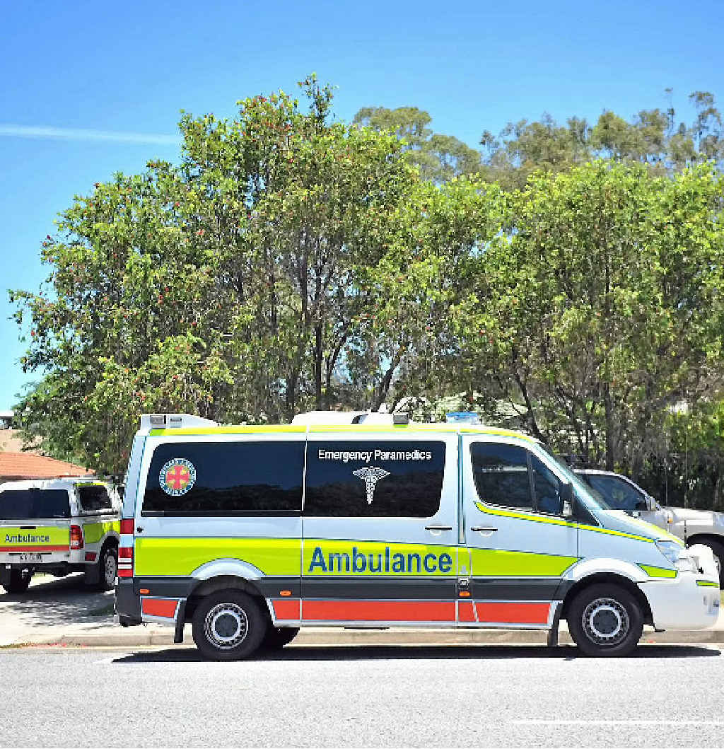 Ambulance officers treated a woman injured during the theft. Ambulance officers treated a woman injured during the theft.