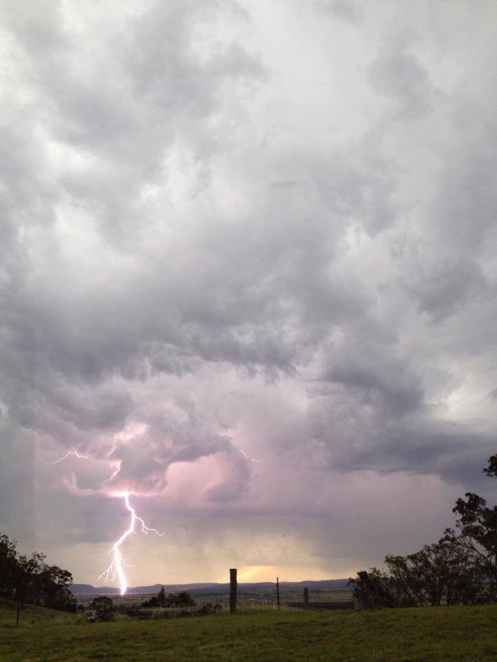 A lightning strike near Westbrook yesterday afternoon. A lightning strike near Westbrook yesterday afternoon.