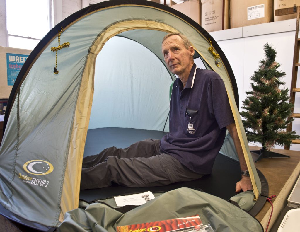 Greg Powers from Powers Camping World is used to roughing it. Greg Powers from Powers Camping World is used to roughing it.