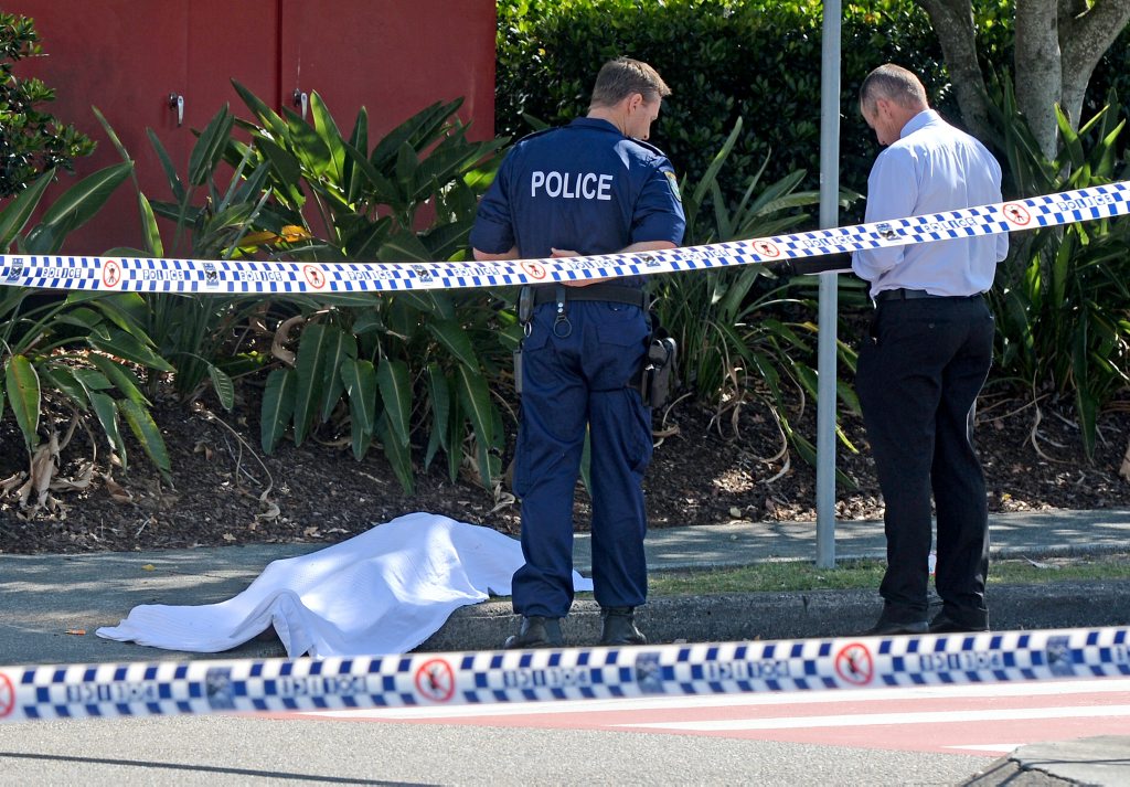 A body was found on Francis Street outside the Target loading bay at Centro Tweed Shopping Centre. A body was found on Francis Street outside the Target loading bay at Centro Tweed Shopping Centre.