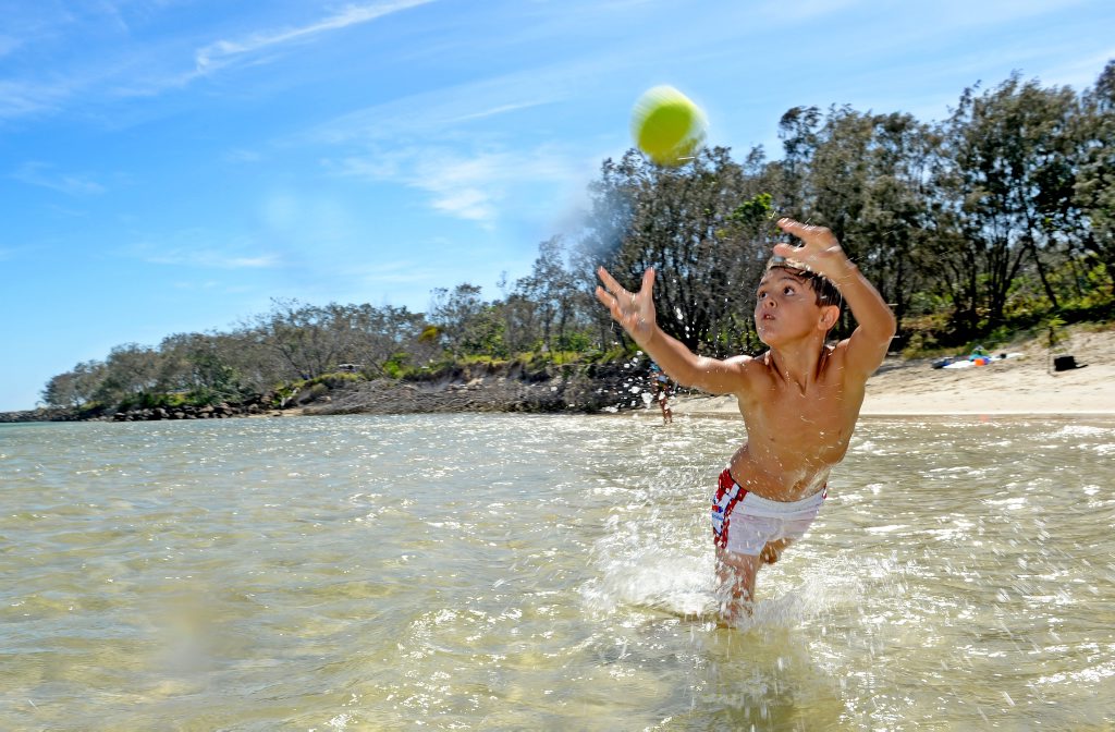 Jake Leteo enjoying a game with his family at Cudgen Creek in Kingscliff. Photo: Blainey Woodham / Daily News Jake Leteo enjoying a game with his family at Cudgen Creek in Kingscliff. Photo: Blainey Woodham / Daily News