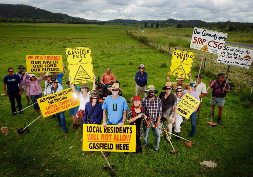 GETTING READY: Anti-CSG activists prepare the protest site at Bentley. GETTING READY: Anti-CSG activists prepare the protest site at Bentley.