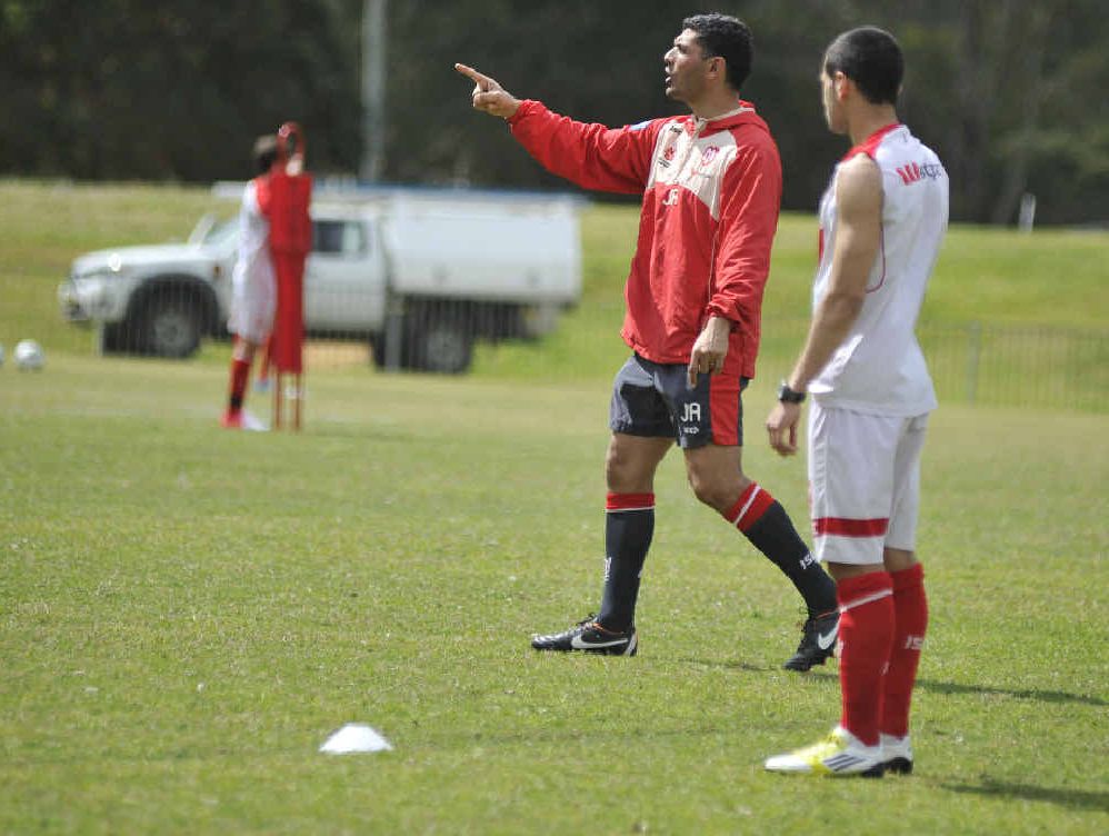 SACKING: John Aloisi with the Melbourne Heart squad. SACKING: John Aloisi with the Melbourne Heart squad.