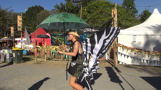 One of the colourful characters at Woodford Folk Festival One of the colourful characters at Woodford Folk Festival