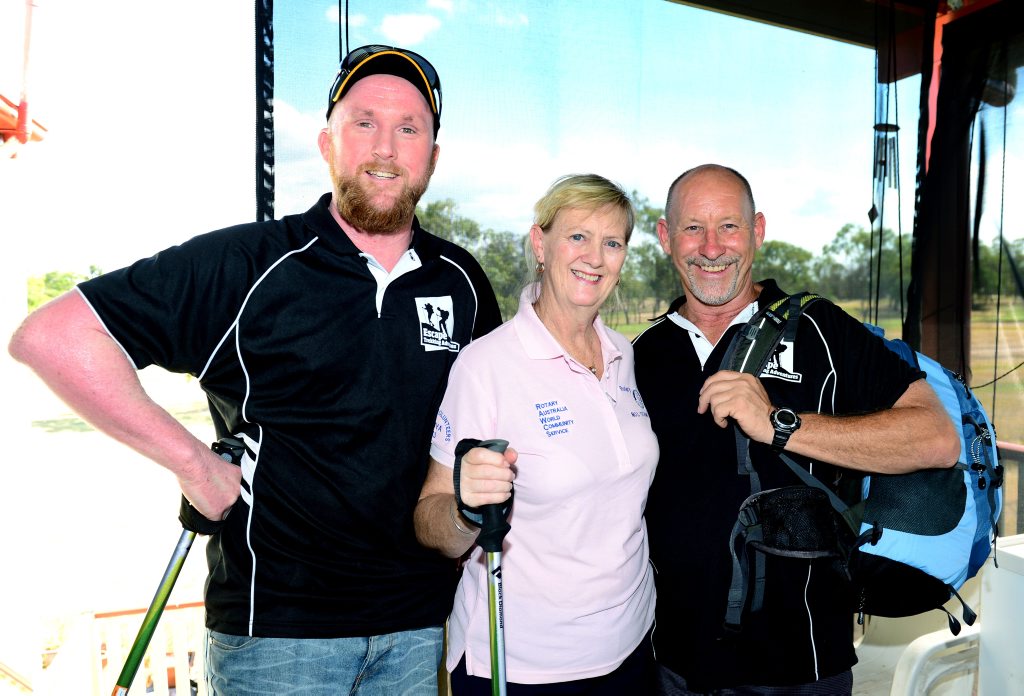 Matthew Norton, Patricia Gilluley and Danny Crossley are off to conquer Mount Kilimanjaro, and raising money for good causes. Photo Sharyn O'Neill / The Morning Bulletin Matthew Norton, Patricia Gilluley and Danny Crossley are off to conquer Mount Kilimanjaro, and raising money for good causes. Photo Sharyn O'Neill / The Morning Bulletin