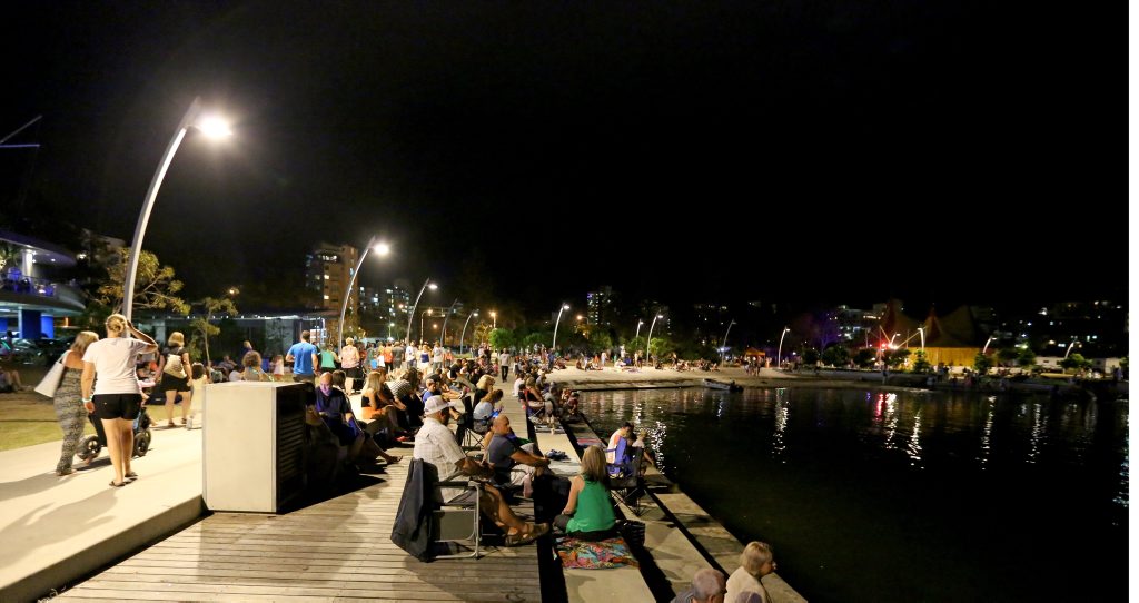 Jack Evans Boat Harbour NYE celebrations: The boardwalk was packed with people ready to watch the fireworks display. Photo: Nolan Verheij-full / Daily News Jack Evans Boat Harbour NYE celebrations: The boardwalk was packed with people ready to watch the fireworks display. Photo: Nolan Verheij-full / Daily News