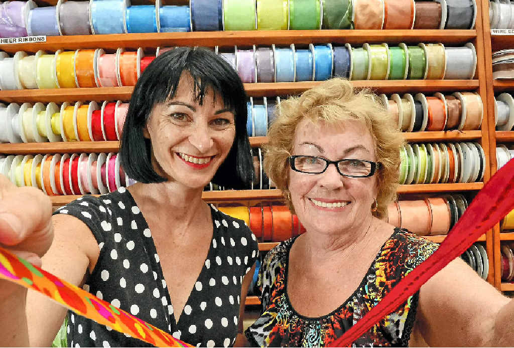 Kitty Raso and Sandra Mortensen at Fantazia Fabricland, Tweed Heads South. Kitty Raso and Sandra Mortensen at Fantazia Fabricland, Tweed Heads South.