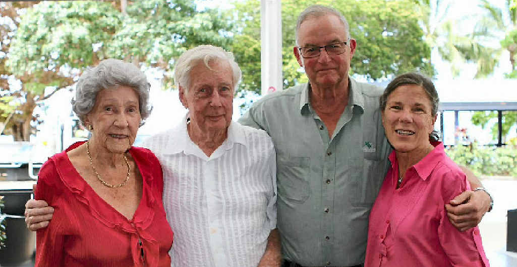 MEETING OF MINDS: 100 Magic Miles author David Colfelt and illustrator Carolyn Colfelt (right) caught up with Whitsunday historian Ray Blackwood and his wife Mavis Blackwood at La Tabella Trattoria last week. MEETING OF MINDS: 100 Magic Miles author David Colfelt and illustrator Carolyn Colfelt (right) caught up with Whitsunday historian Ray Blackwood and his wife Mavis Blackwood at La Tabella Trattoria last week.