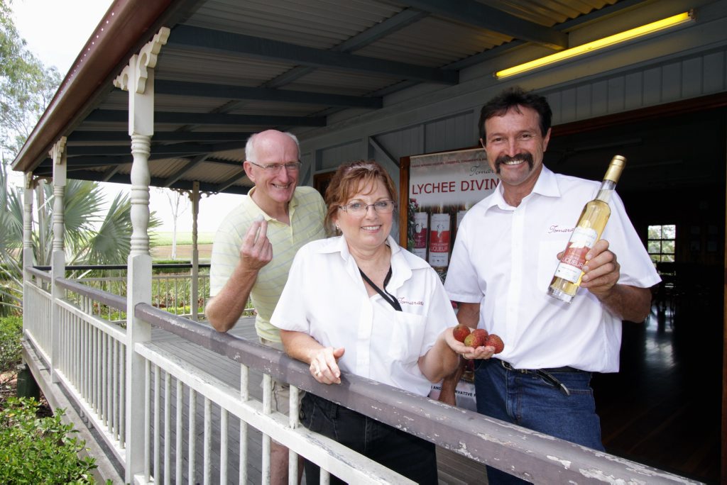 Councillor Chris Loft with owners of Lychee Divine Kerry and John Poole. Councillor Chris Loft with owners of Lychee Divine Kerry and John Poole.