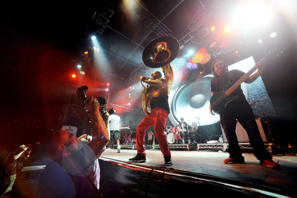 The Roots bring in the new year at The Falls Festival, North Byron Parklands. Photo Patrick Gorbunovs/ The Northern Star The Roots bring in the new year at The Falls Festival, North Byron Parklands. Photo Patrick Gorbunovs/ The Northern Star