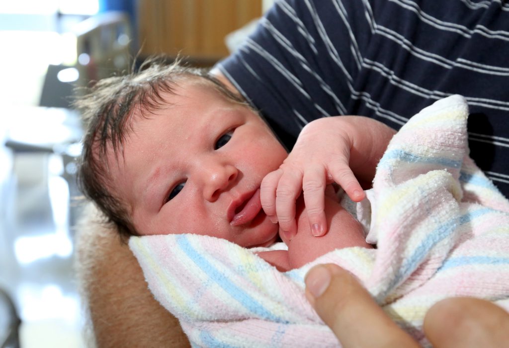 Image for sale: First born baby for the new year at Murwillumbah hospital. Photo: Nolan Verheij-full / Daily News