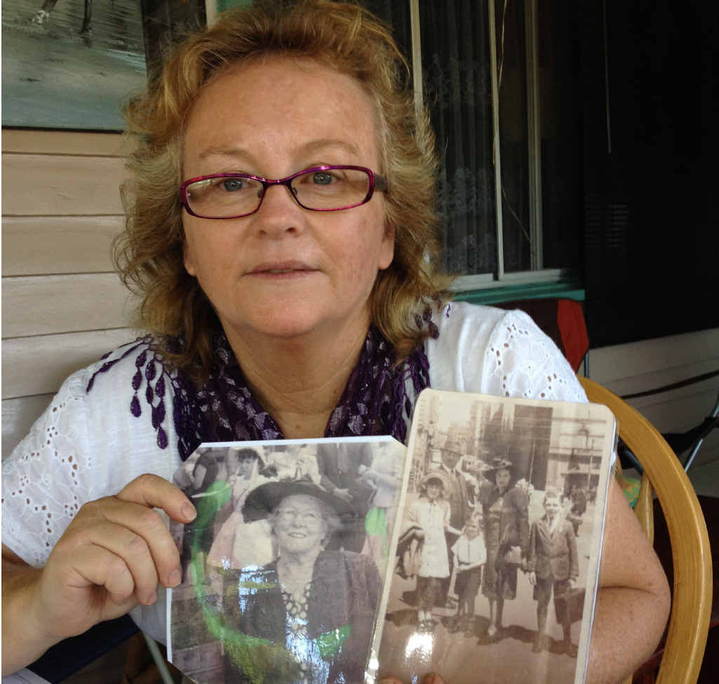 LOST AND FOUND: Forced adoption victim Kerri Saint only met her father’s side of the family on Sunday. LOST AND FOUND: Forced adoption victim Kerri Saint only met her father’s side of the family on Sunday.