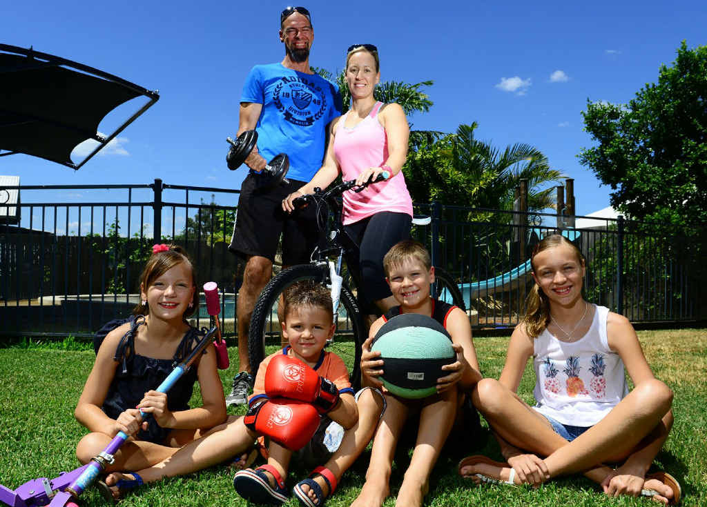 HEALTHY LIFESTYLE: Woodend couple David and Kim Small, with their kids (from left) Emma, Ben, Merrick and Shantelle, are fitter since they married 16 years ago. HEALTHY LIFESTYLE: Woodend couple David and Kim Small, with their kids (from left) Emma, Ben, Merrick and Shantelle, are fitter since they married 16 years ago.
