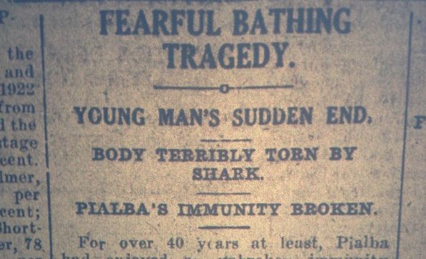 The story of a teen who was killed by shark in Hervey Bay was printed in the December 6, 1922, edition of the Maryborough Chronicle. The story of a teen who was killed by shark in Hervey Bay was printed in the December 6, 1922, edition of the Maryborough Chronicle.