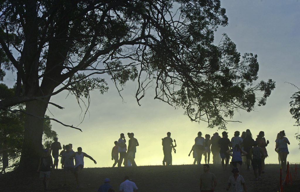 Dusty sunset at Falls Festival. Dusty sunset at Falls Festival.