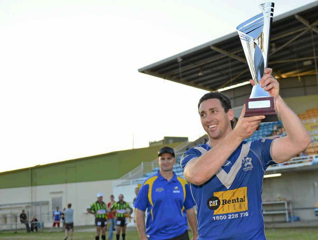 Valleys’ Aaron Hall victorious after the 2013 A Grade Gladstone Rugby League finals at Marley Brown Oval, Gladstone. Valleys’ Aaron Hall victorious after the 2013 A Grade Gladstone Rugby League finals at Marley Brown Oval, Gladstone.