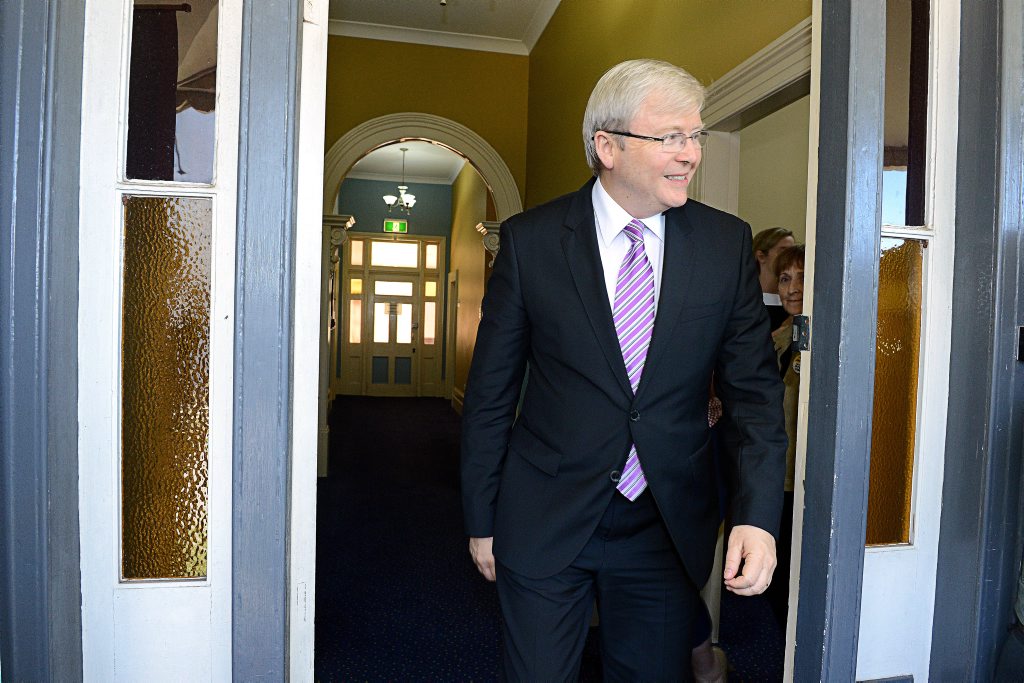Former Prime Minister Kevin Rudd reveals he could have leaked information about the infamous 2010 leadership coup. Former Prime Minister Kevin Rudd reveals he could have leaked information about the infamous 2010 leadership coup.