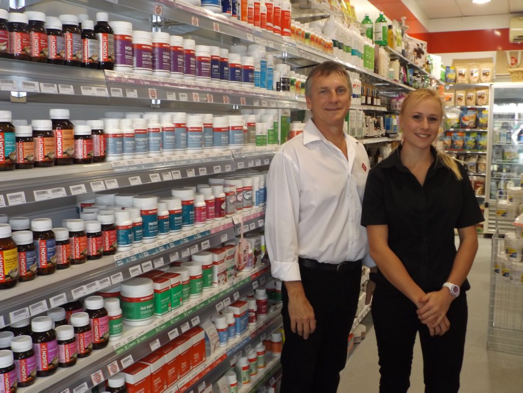 Go Vita owner Michael McGeorge with his daughter Brittney McGeorge, now has a store in Maryborough as well as Hervey Bay. Go Vita owner Michael McGeorge with his daughter Brittney McGeorge, now has a store in Maryborough as well as Hervey Bay.