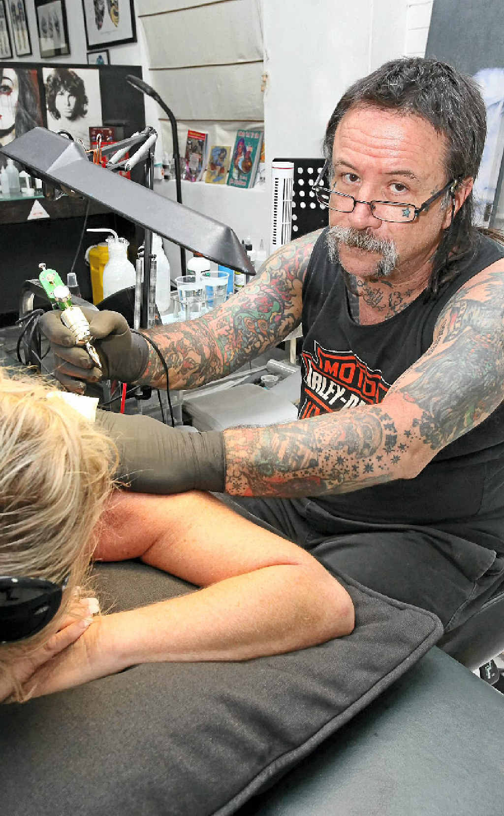 BAD FOR BUSINESS: Angelo Garozzo of Caloundra Tattoo Studios may have to close the doors on his business if the current VLAD laws stay in effect. BAD FOR BUSINESS: Angelo Garozzo of Caloundra Tattoo Studios may have to close the doors on his business if the current VLAD laws stay in effect.