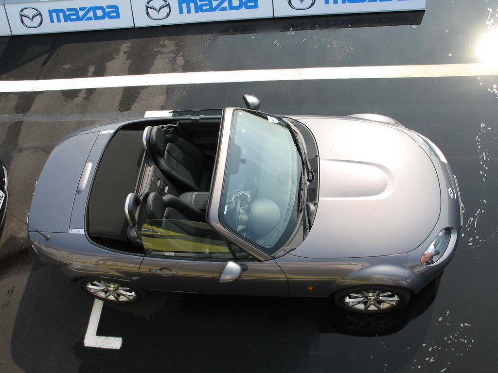 An open top car. An open top car.