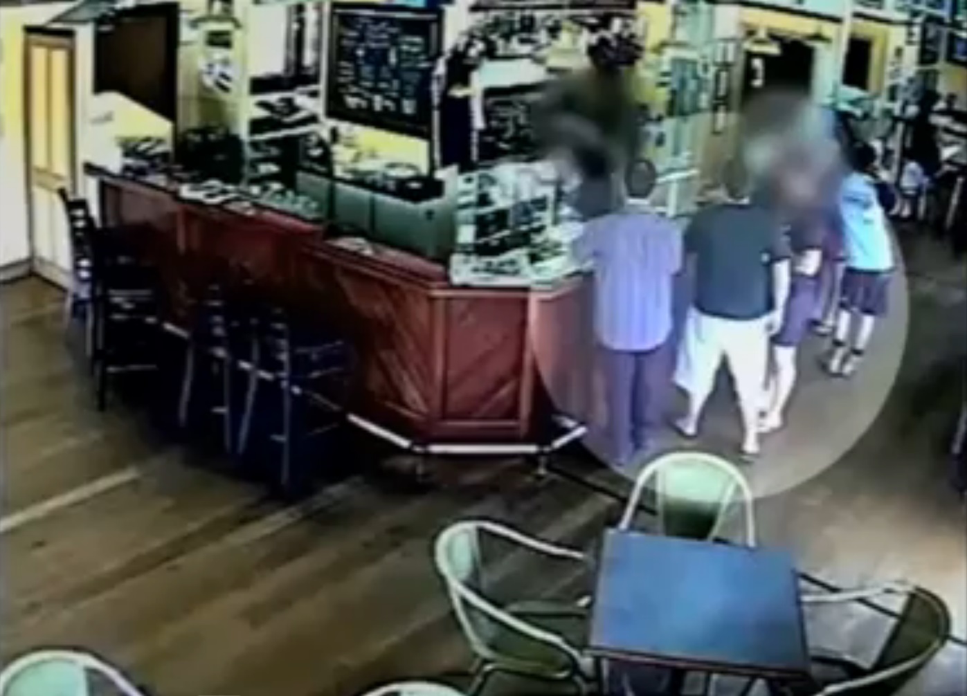 CCTV footage from the Yandina Hotel. CCTV footage from the Yandina Hotel.