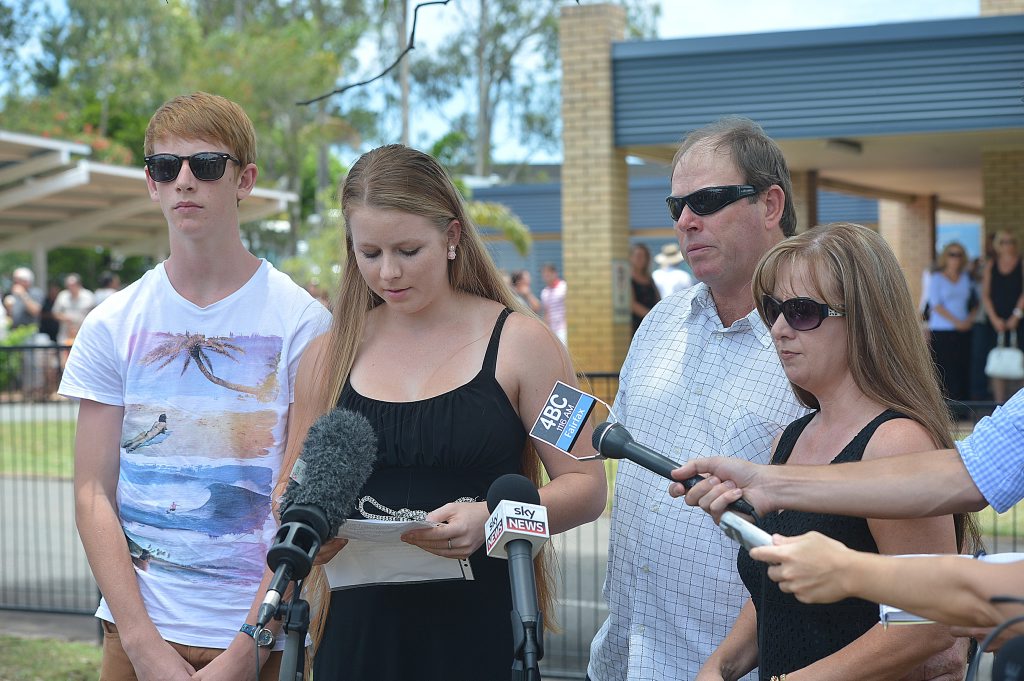 Friends and family attend the Memorial Service for Yvana and Noelene Bischoff who died in Baili. Photo: Warren Lynam / Sunshine Coast Daily Friends and family attend the Memorial Service for Yvana and Noelene Bischoff who died in Baili. Photo: Warren Lynam / Sunshine Coast Daily