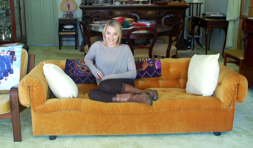 Margot Robbie at her grandparent's house in Dalby, during a visit in 2012. Margot Robbie at her grandparent's house in Dalby, during a visit in 2012.