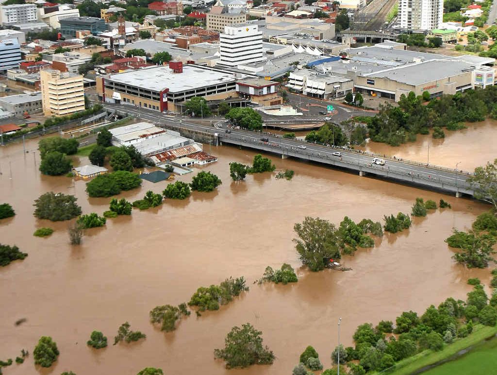 DELUGE: Ipswich CBD under water on January 12, 2011. DELUGE: Ipswich CBD under water on January 12, 2011.