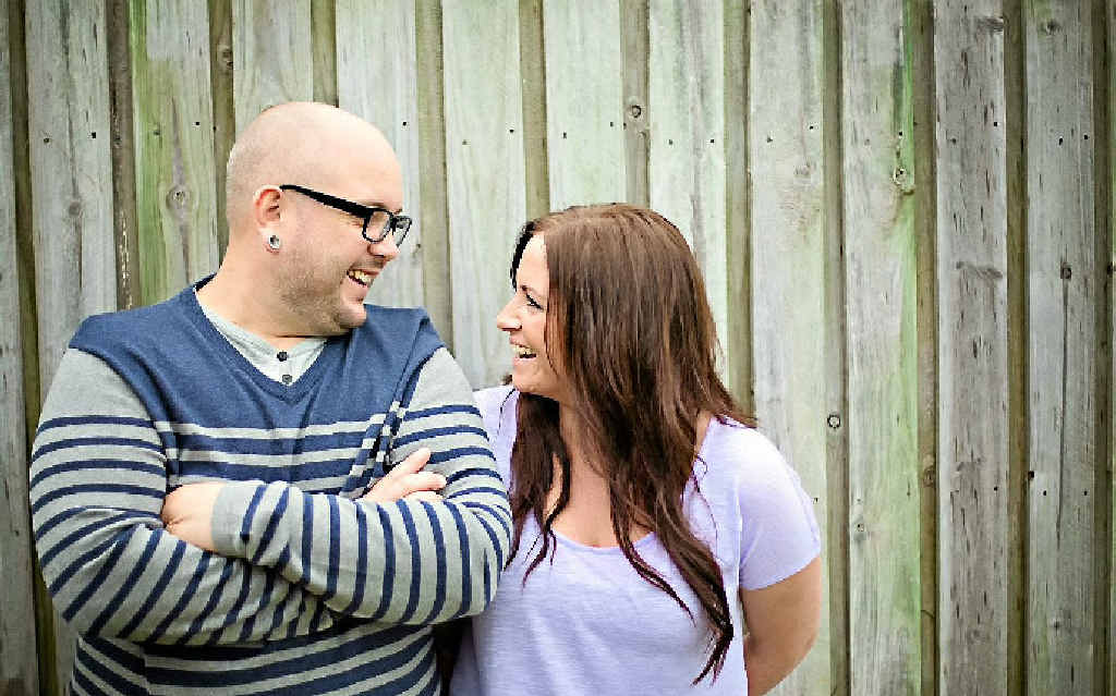 WHAT A LAUGH: “There’s always someone in the front row that says ‘I wouldn’t have done it like that’. We just have a laugh,” says Dan, pictured with Steph in Childers recently. WHAT A LAUGH: “There’s always someone in the front row that says ‘I wouldn’t have done it like that’. We just have a laugh,” says Dan, pictured with Steph in Childers recently.