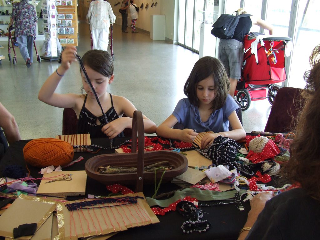 Kids enjoying school holiday craft activities at Tweed. Kids enjoying school holiday craft activities at Tweed.