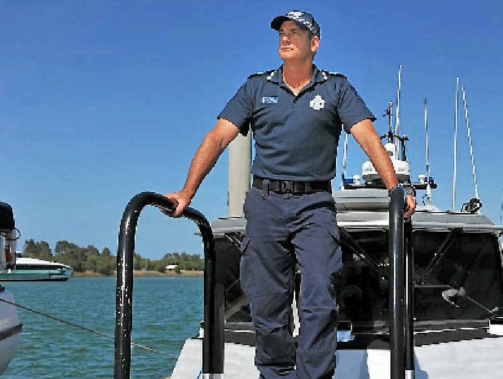 Gladstone Water Police officer-in-charge Sergeant Jeff Barnett. Gladstone Water Police officer-in-charge Sergeant Jeff Barnett.