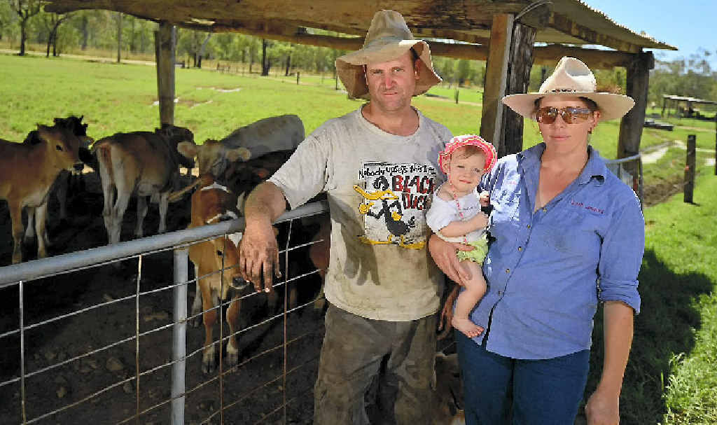 SAD TO LEAVE: Dave and Leonie Paish, with daughter Billie, have decided to sell-up after a long battle to save their farm. SAD TO LEAVE: Dave and Leonie Paish, with daughter Billie, have decided to sell-up after a long battle to save their farm.