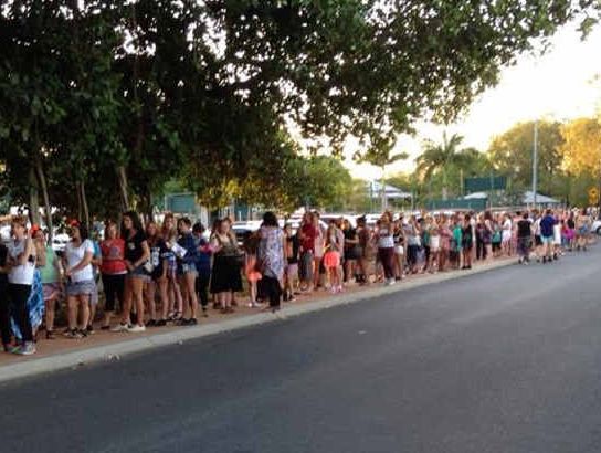 THE LONG WAIT: Excited, eager and possibly annoyed fans wait ever so patiently to enter Rockhampton’s Hegvold Stadium to see the highly anticipated Justice Crew. For some, the wait to get into the stadium was more than two hours. THE LONG WAIT: Excited, eager and possibly annoyed fans wait ever so patiently to enter Rockhampton’s Hegvold Stadium to see the highly anticipated Justice Crew. For some, the wait to get into the stadium was more than two hours.