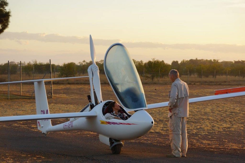 Darling Downs Gliding Club member Pam Kurstjens prepares for take-off. Darling Downs Gliding Club member Pam Kurstjens prepares for take-off.